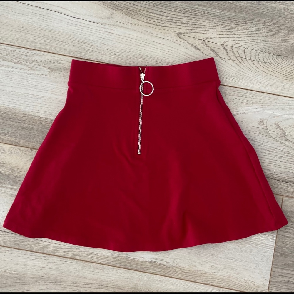 Red Zipper Skirt